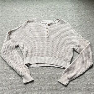 Aeropostale Cream Crew Neck Sweater